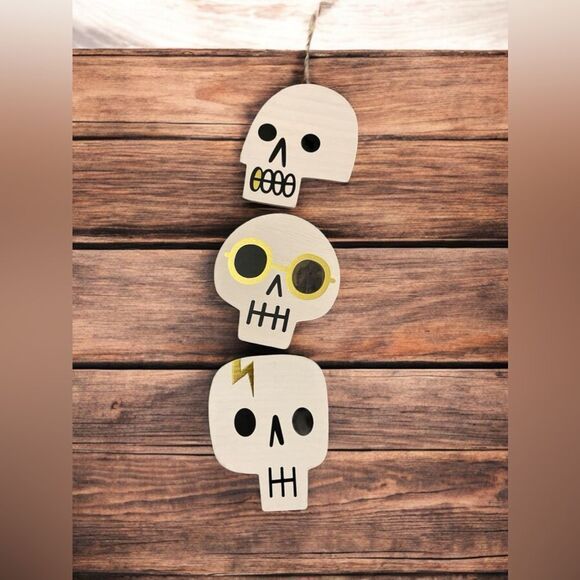 Halloween Scary Eyeball Wall Hanging Wooden Sign Green Monster Eyes Bundle - Picture 2 of 2